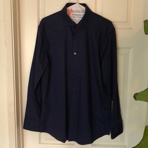 Blue Long Sleeve Ryan Seacreast Textured shirt